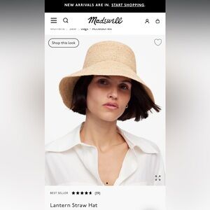 NEW-MADEWELL LANTERN STRAW BUCKET HAT